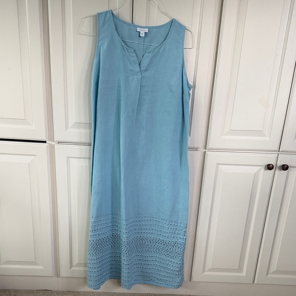 Sleeveless Blue Maxi Dress